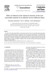 Effect of ethanol on the chemical structure of the soot extractable
