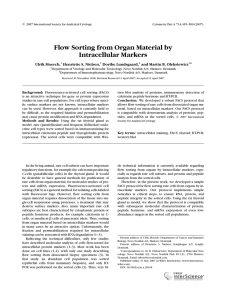 Flow sorting from organ material by intracellular markers