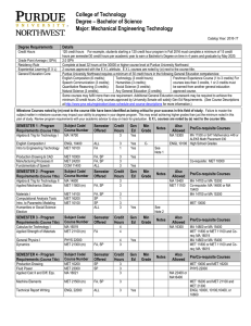 Mechanical Engineering Technology – BS