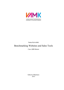 Benchmarking Websites and Sales Tools