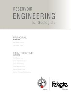 Reservoir Engineering for Geologists