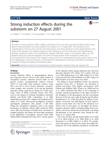 Strong induction effects during the substorm on 27 August 2001