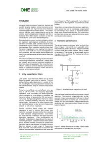 Zero power harmonic filters Introduction 1 Unity power factor filters 2