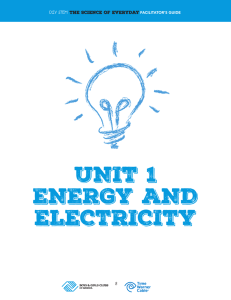 UNIT 1 ENERGY AND ELECTRICITY