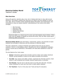 Electrical Safety World Teacher`s Guide