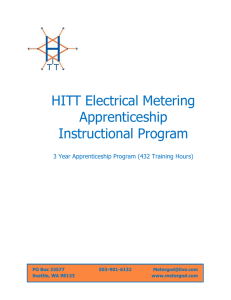 HITT Electrical Metering Apprenticeship Instructional Program