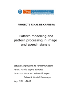 Pattern modelling and pattern processing in image