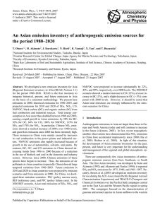 An Asian emission inventory of anthropogenic emission sources for