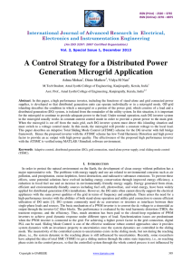 A Control Strategy for a Distributed Power Generation Microgrid