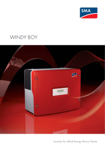 WINDY BOY - Inverter for Wind Energy Power Plants