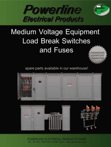 Medium Voltage Equipment Load Breaker Switches and Fuses