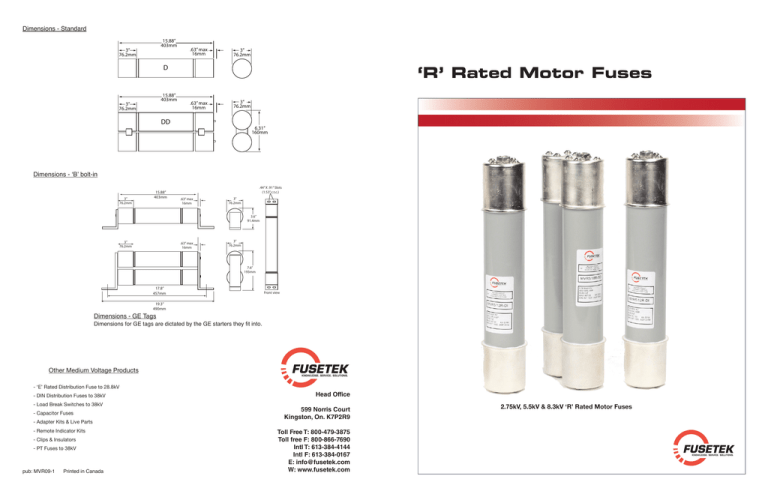 `R` Rated Motor Fuses