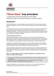 "Three Ones" key principles