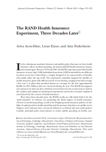 The RAND Health Insurance Experiment, Three