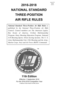 National Standard Three-Position Air Rifle Rules