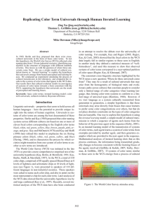 Replicating Color Term Universals through Human Iterated Learning