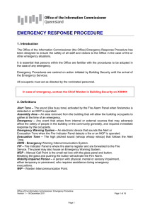 Emergency Response Procedure - Office of the Information