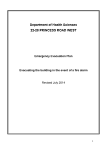 fire evacuation plan - University of Leicester