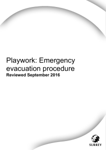 Playwork: Emergency evacuation procedure