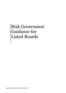 Risk Governance Guidance for Listed Boards