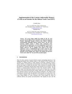 (CAM) as an Encoder for the Silicon Track Card (STC)