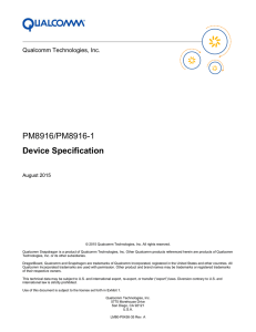 PM8916/PM8916-1 Device Specification