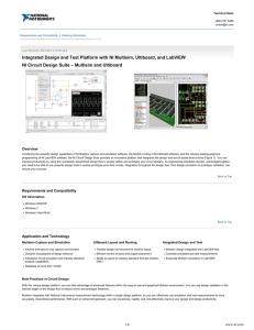 Integrated Design and Test Platform with NI Multisim, Ultiboard, and