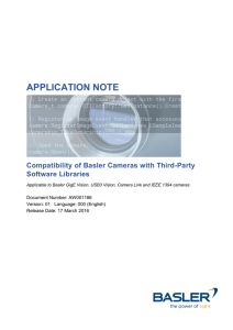 Basler Cameras and Third Party Libraries Application Note