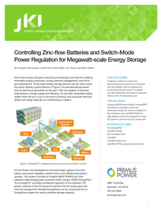 Controlling Zinc-flow Batteries and Switch-Mode Power