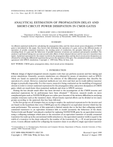 ANALYTICAL ESTIMATION OF PROPAGATION DELAY AND