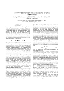 OUTPUT TRANSITION TIME MODELING OF CMOS STRUCTURES