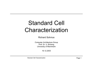 Standard Cell Characterization