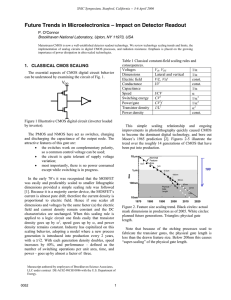 Future Trends in Microelectronics – Impact on Detector Readout