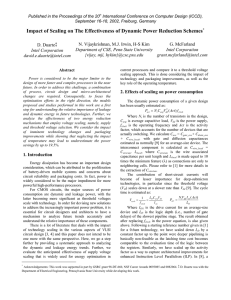 Impact of Scaling on The Effectiveness of Dynamic Power Reduction