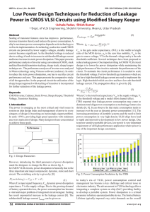 Low Power Design Techniques for Reduction of Leakage Power in