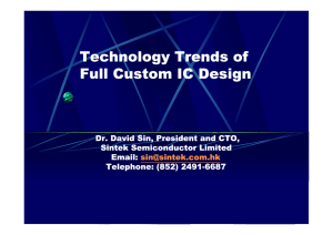Technology trend of full custom IC design