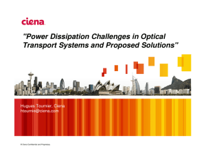 "Power Dissipation Challenges in Optical Transport Systems and