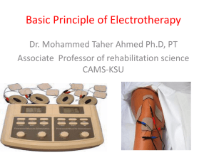 Basic Principle of Electrotherapy