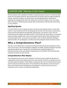 Why a Comprehensive Plan? CHAPTER ONE: Pathway to the Future