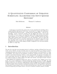 A Quantitative Comparison of Iterative Scheduling Algorithms