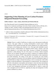 Supporting Urban Planning of Low-Carbon Precincts: Integrated