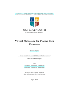 Virtual Metrology for Plasma Etch Processes