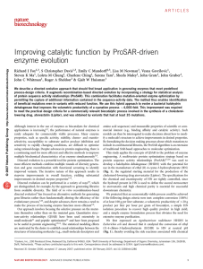 Improving catalytic function by ProSAR