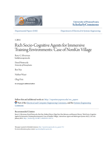 Rich Socio-Cognitive Agents for Immersive Training Environments