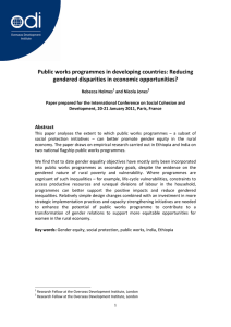 Public works programmes in developing countries