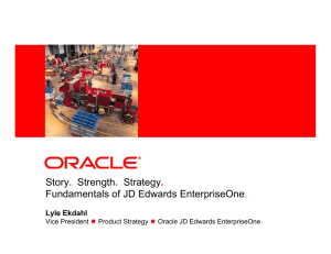 Story. Strength. Strategy. Fundamentals of JD Edwards