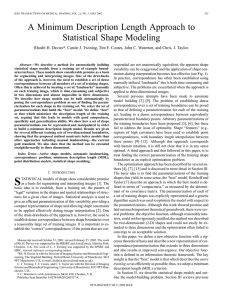 A minimum description length approach to statistical shape
