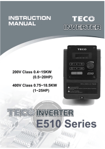 Teco E510 Manual - Inverter Drive Supermarket