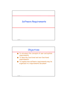 Software Requirements Objectives