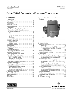 Fisher 846 Current-to-Pressure Transducer